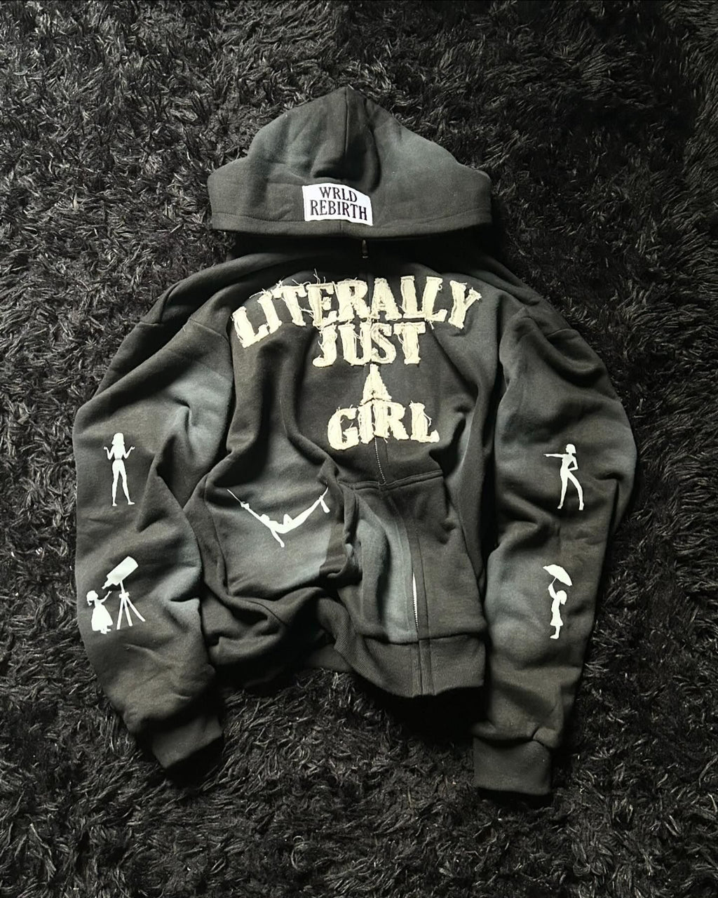 Just a girl Zip Hoodie