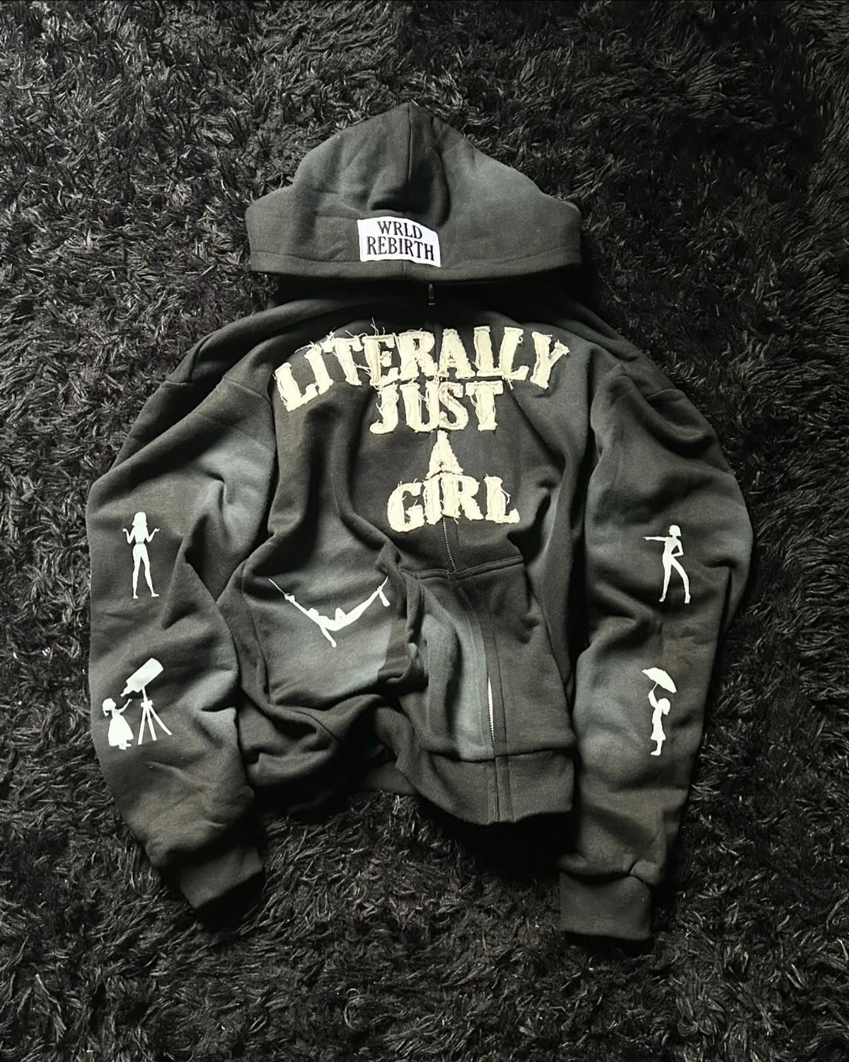 Just a girl Zip Hoodie