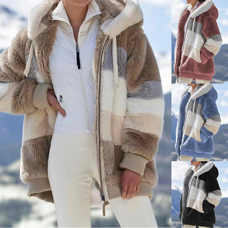 Winter and autumn warm plush coat