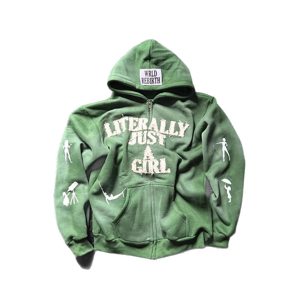 Just a girl Zip Hoodie
