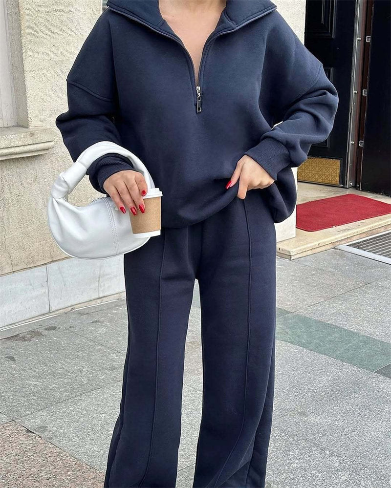 Womens flared sweat Suit Two-Piece Set