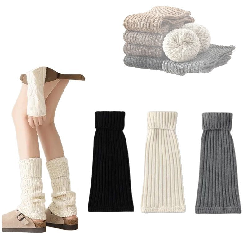 Thickened Wool Knit Leg Warmers