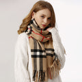 Autumn and Winter Baba Plaid Scarf