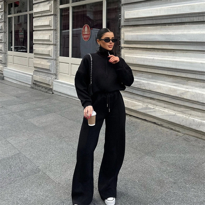 Womens flared sweat Suit Two-Piece Set