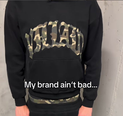 Retro Print Hoodie and Sweatpants Set