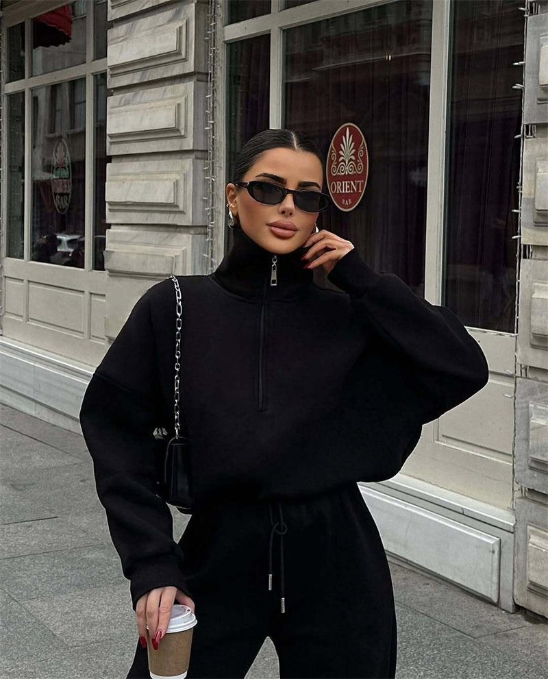 Womens flared sweat Suit Two-Piece Set