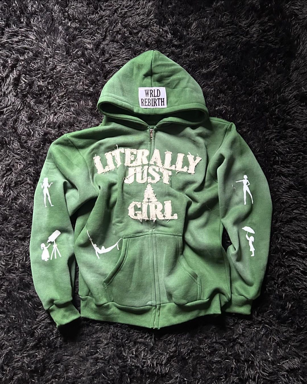 Just a girl Zip Hoodie