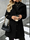 Mid-Length Wool Blend Coat