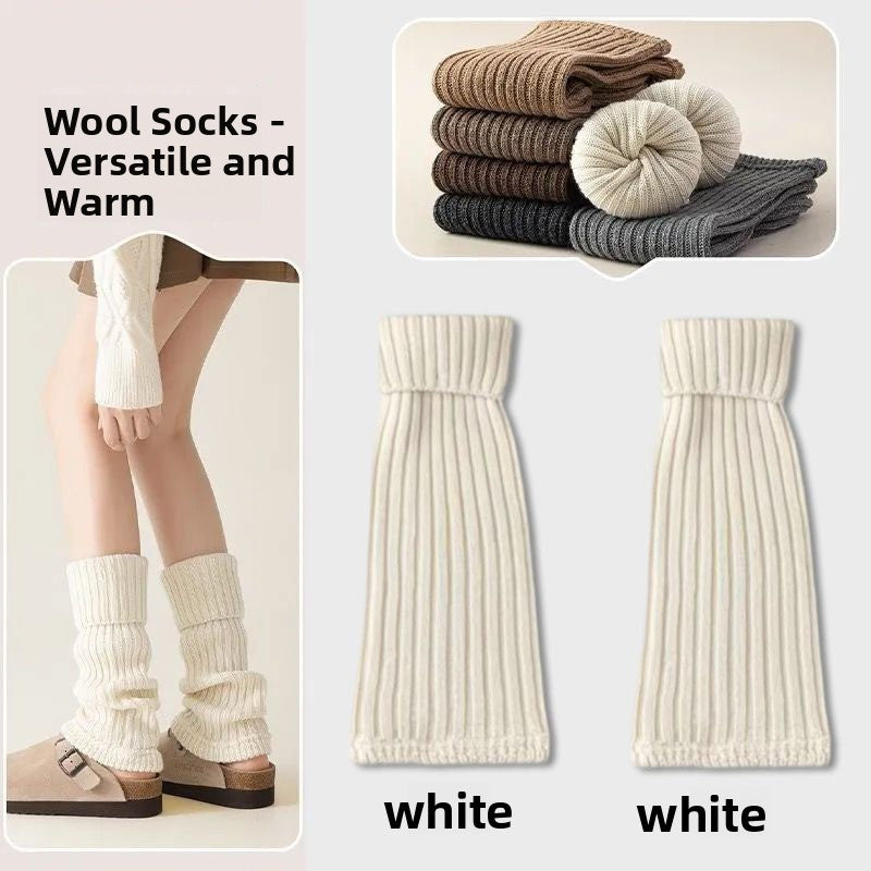 Thickened Wool Knit Leg Warmers