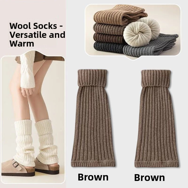 Thickened Wool Knit Leg Warmers