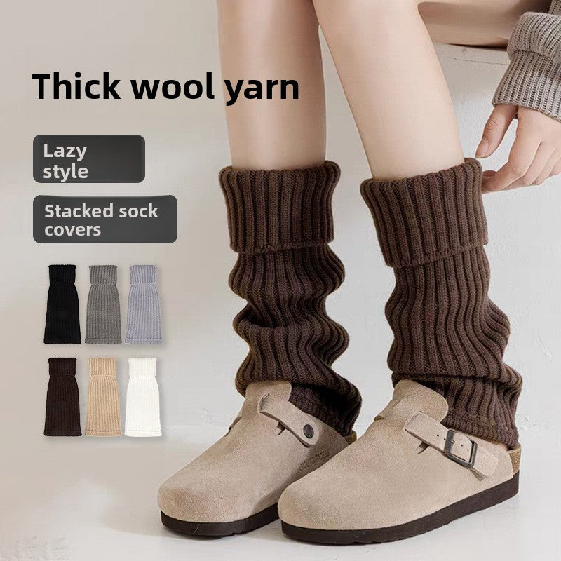 Thickened Wool Knit Leg Warmers