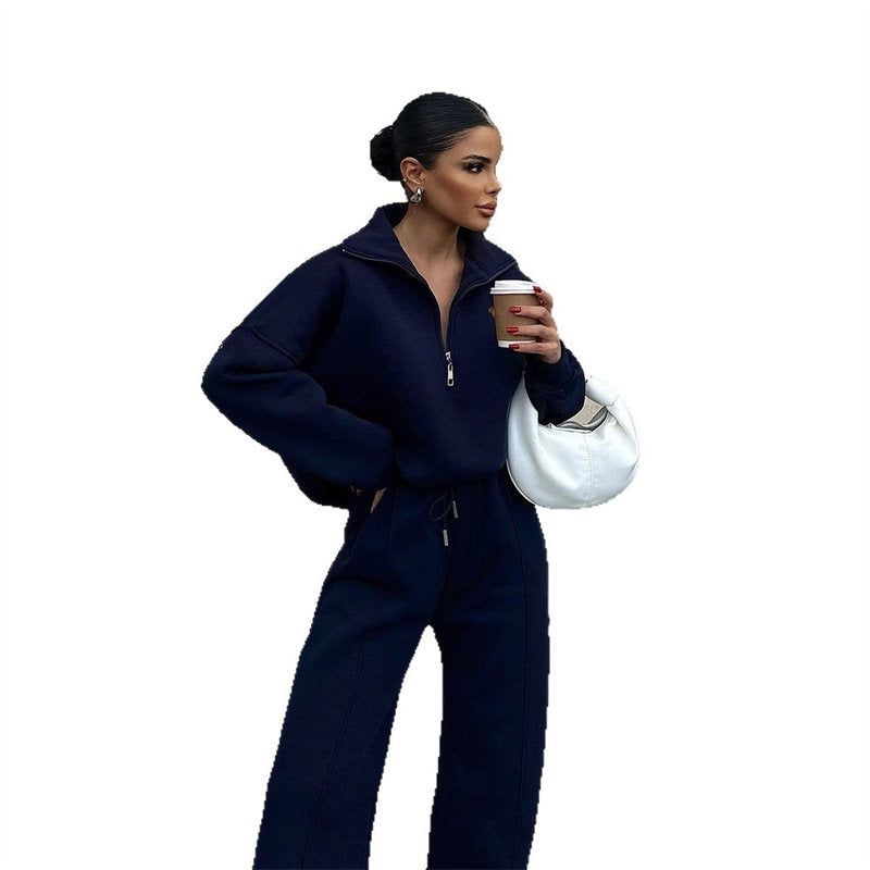 Womens flared sweat Suit Two-Piece Set