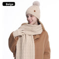 Knitted Winter Hat Scarf Gloves Set