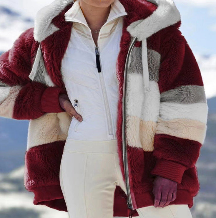 Winter and autumn warm plush coat