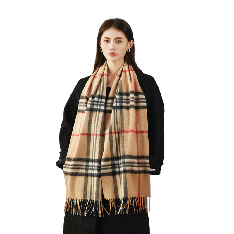 Autumn and Winter Baba Plaid Scarf